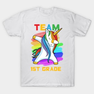 Team 1ST GRADE Unicorn Dabbing Gift Back To School T-Shirt